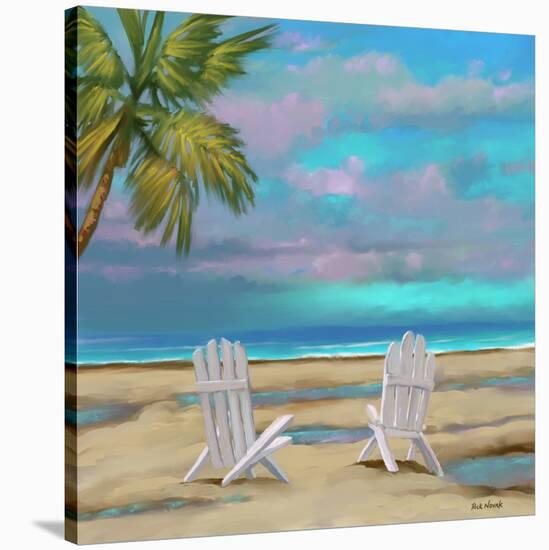 Beach Chairs 01-Rick Novak-Stretched Canvas