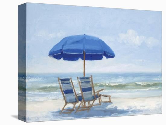 Beach Chairs 1-Jill Schultz McGannon-Stretched Canvas