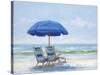 Beach Chairs 1-Jill Schultz McGannon-Stretched Canvas