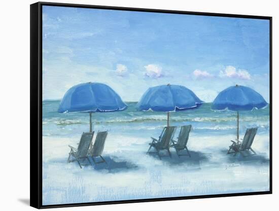 Beach Chairs 3-Jill Schultz McGannon-Framed Stretched Canvas