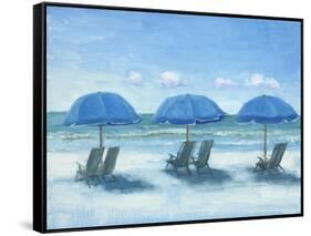 Beach Chairs 3-Jill Schultz McGannon-Framed Stretched Canvas