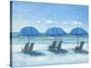 Beach Chairs 3-Jill Schultz McGannon-Stretched Canvas