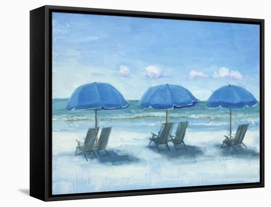 Beach Chairs 3-Jill Schultz McGannon-Framed Stretched Canvas