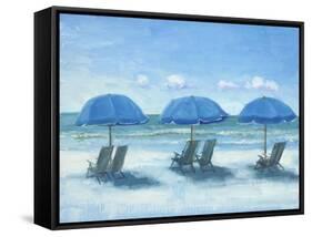 Beach Chairs 3-Jill Schultz McGannon-Framed Stretched Canvas