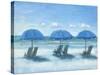 Beach Chairs 3-Jill Schultz McGannon-Stretched Canvas