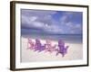 Beach Chairs and Ocean, U.S. Virgin Islands-Bill Bachmann-Framed Photographic Print