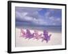 Beach Chairs and Ocean, U.S. Virgin Islands-Bill Bachmann-Framed Photographic Print