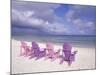 Beach Chairs and Ocean, U.S. Virgin Islands-Bill Bachmann-Mounted Photographic Print