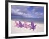 Beach Chairs and Ocean, U.S. Virgin Islands-Bill Bachmann-Framed Photographic Print