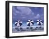 Beach Chairs and Ocean, U.S. Virgin Islands-Bill Bachmann-Framed Premium Photographic Print