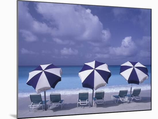 Beach Chairs and Ocean, U.S. Virgin Islands-Bill Bachmann-Mounted Photographic Print