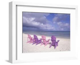 Beach Chairs and Ocean, U.S. Virgin Islands-Bill Bachmann-Framed Photographic Print