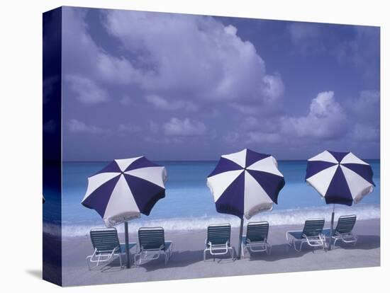 Beach Chairs and Ocean, U.S. Virgin Islands-Bill Bachmann-Stretched Canvas