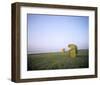 Beach chairs at Gruener Strand, Pellworm, Schleswig-Holstein, Germany-null-Framed Art Print