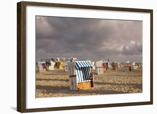 Beach Chairs at the Beach of Sankt Peter Ording-Markus Lange-Framed Photographic Print