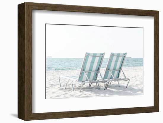 Beach Chairs By The Ocean-Elena Chukhlebova-Framed Photographic Print