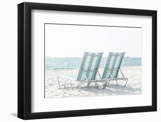 Beach Chairs By The Ocean-Elena Chukhlebova-Framed Photographic Print