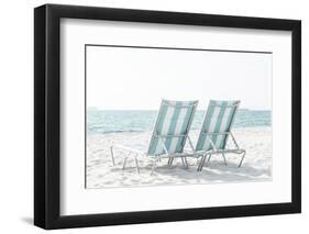 Beach Chairs By The Ocean-Elena Chukhlebova-Framed Photographic Print