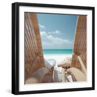 Beach Chairs on a Beach-null-Framed Photographic Print