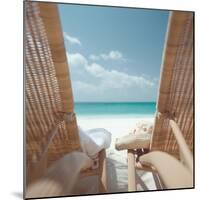 Beach Chairs on a Beach-null-Mounted Photographic Print