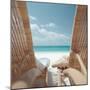 Beach Chairs on a Beach-null-Mounted Photographic Print