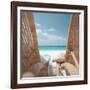 Beach Chairs on a Beach-null-Framed Photographic Print