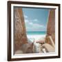 Beach Chairs on a Beach-null-Framed Photographic Print