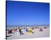 Beach chairs on Nordstrand, Langeoog, East Frisian Islands, Lower Saxony, Germany-null-Stretched Canvas