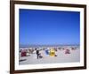 Beach chairs on Nordstrand, Langeoog, East Frisian Islands, Lower Saxony, Germany-null-Framed Art Print