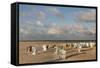 Beach Chairs on the Beach of Sankt Peter Ording-Markus Lange-Framed Stretched Canvas