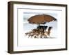 Beach Chairs V-Karen Williams-Framed Giclee Print