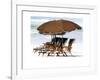 Beach Chairs V-Karen Williams-Framed Giclee Print