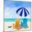 Beach Chairs with Umbrella-Julie DeRice-Mounted Art Print