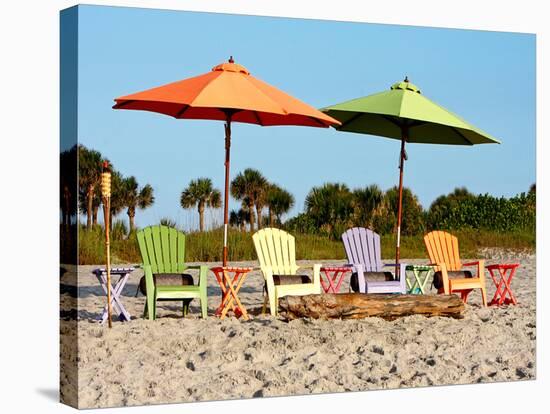 Beach Chairs-Kathy Mansfield-Stretched Canvas