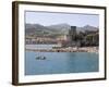 Beach, Chateau Royal, Collioure, Pyrenees-Orientales, Languedoc, France, Europe-Martin Child-Framed Photographic Print