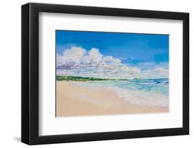 Beach Clouds-null-Framed Art Print