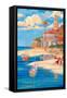 Beach Club II-Paul Brent-Framed Stretched Canvas