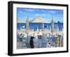 Beach Club Tails II-Carol Saxe-Framed Art Print