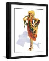 "Beach Costume,"August 9, 1930-Guy Hoff-Framed Giclee Print