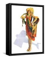 "Beach Costume,"August 9, 1930-Guy Hoff-Framed Stretched Canvas