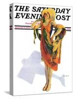 "Beach Costume," Saturday Evening Post Cover, August 9, 1930-Guy Hoff-Stretched Canvas
