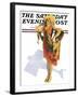 "Beach Costume," Saturday Evening Post Cover, August 9, 1930-Guy Hoff-Framed Giclee Print