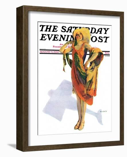 "Beach Costume," Saturday Evening Post Cover, August 9, 1930-Guy Hoff-Framed Giclee Print