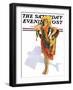 "Beach Costume," Saturday Evening Post Cover, August 9, 1930-Guy Hoff-Framed Giclee Print