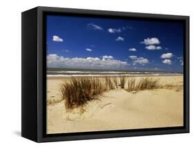 Beach, Cote d'Argent, Gironde, Aquitaine, France-David Hughes-Framed Stretched Canvas