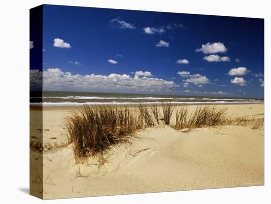 Beach, Cote d'Argent, Gironde, Aquitaine, France-David Hughes-Stretched Canvas