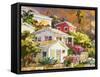 Beach Cottage Community-Erin Dertner-Framed Stretched Canvas