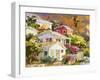 Beach Cottage Community-Erin Dertner-Framed Art Print