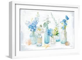 Beach Cottage Florals I-Danhui Nai-Framed Art Print