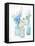 Beach Cottage Florals II - No Shells-Danhui Nai-Framed Stretched Canvas